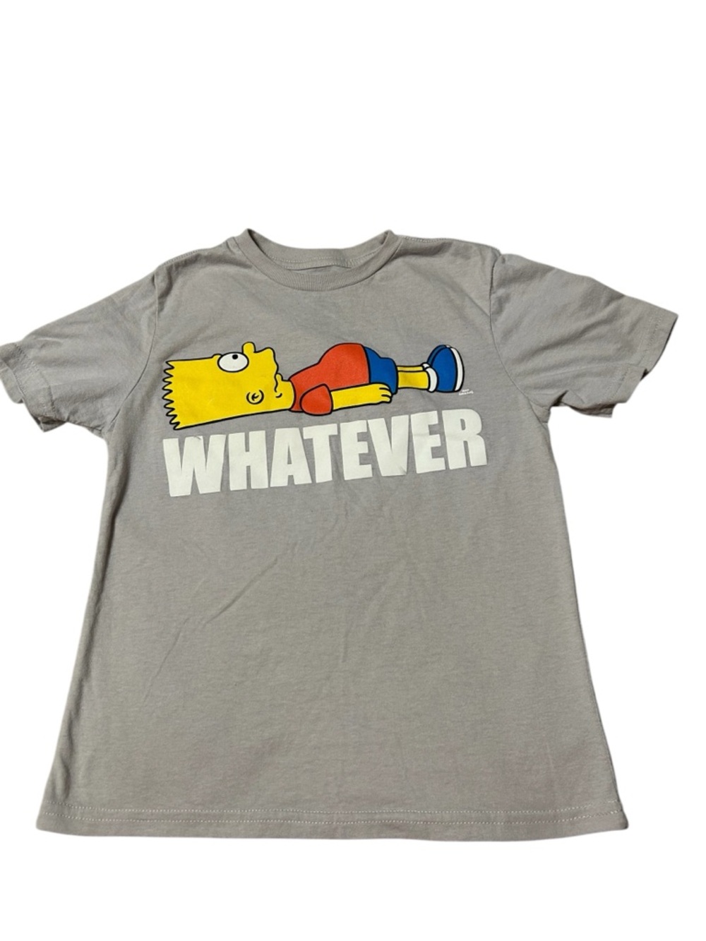 Kids Gray Graphic 'Whatever' Short Sleeve Tee - Cartoon Print